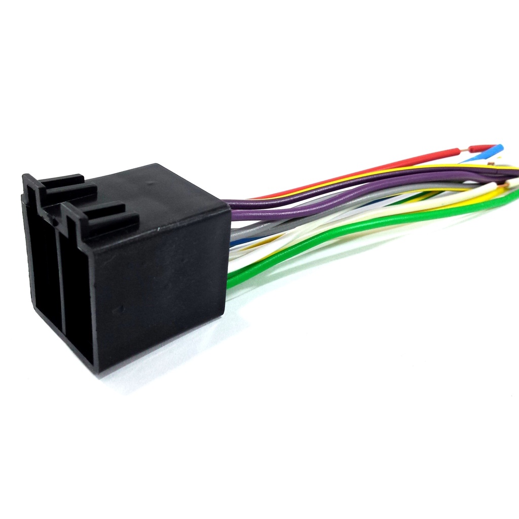 Chicote Plug Rádio Automotivo Conector Iso Kit 16 Vias Macho