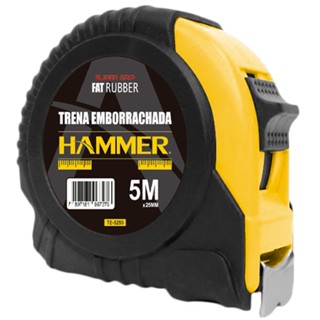 Trena emborrachada com fita de aço de 5 metros com trava - Hammer