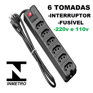 Régua De Tomadas Modelo Filtro De Linha Com Fusível 3A em Oferta na Shopee