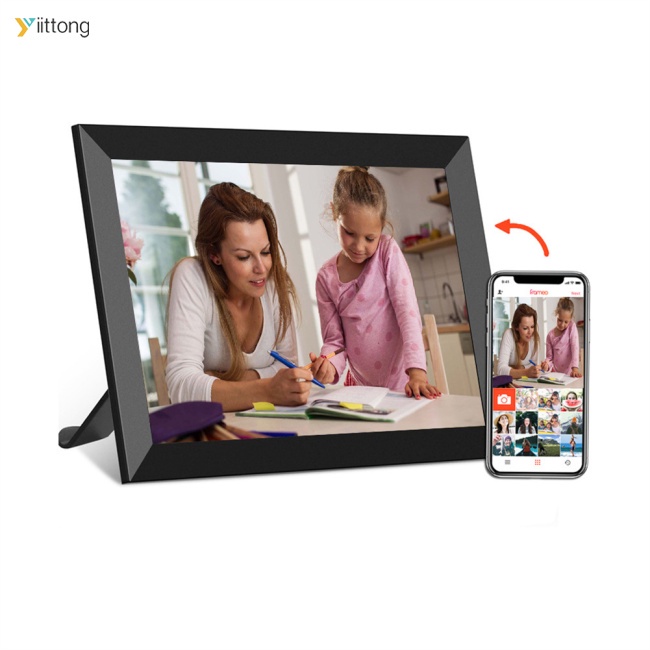 YT-Sistema Frameo De 10,1 Polegadas Moldura Fotográfica Digital De 16GB Memória Smart Wifi Touch-screen Cloud Frame Presentes De Férias