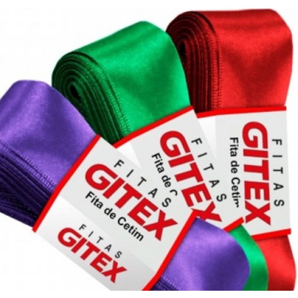 Fita de cetim - Gitex - Face simples - N°9 - 38mm x 10m*** em Oferta na Shopee