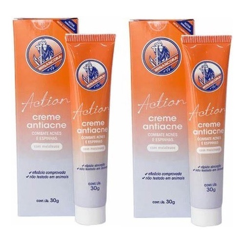 Kit 2 Creme Antiacne Cravo Espinha Malaleuca Minancora
