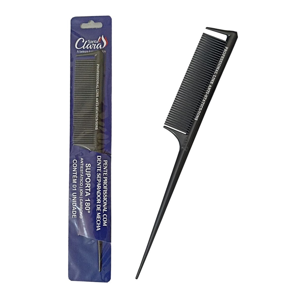 Pente Separador de Mechas Anti Estático Cabo Fino 180°c em Oferta na Shopee