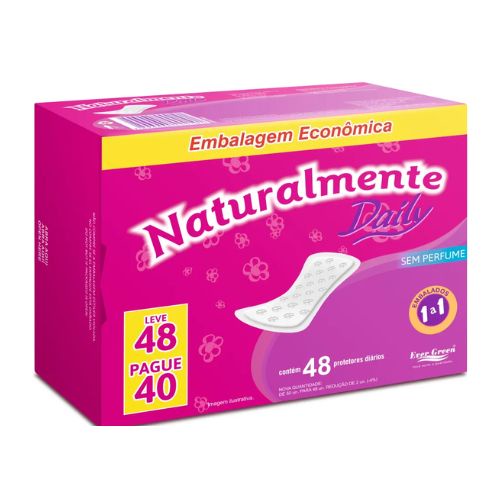 Absorvente Naturalmente Protetor Diário Daily S/Abas em Oferta na Shopee