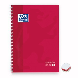 Caderno capa dura universitário 1x1 80 folhas 90g Vermelho Oxford
