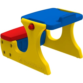 Mesa de Atividades Infantil Bandeirante Recreio com Bau Banco em Oferta na Shopee
