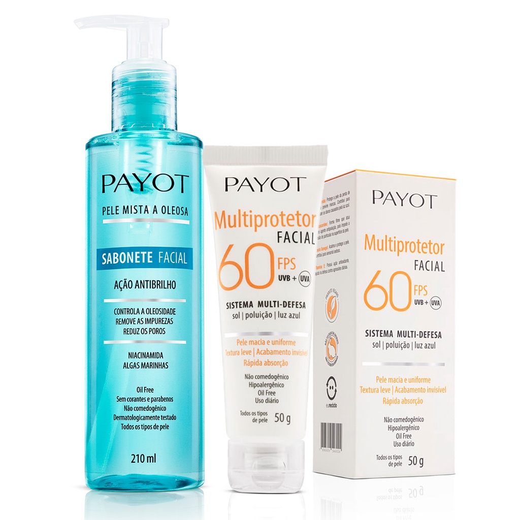 Kit Limpeza Pele mistas e oleosas + Proteção FPS 60 Payot em Oferta na Shopee