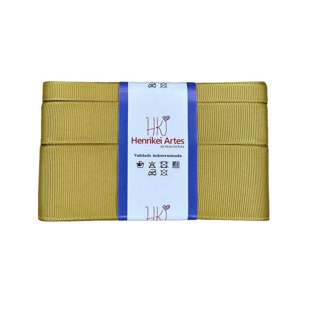 Kit de Fita Yama (3 Tamanhos) Cor 687 Mostarda - 3 Metros de Cada