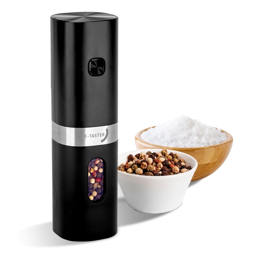 Moedor de Pimenta Sal e Temperos Elétrico Biscuitt E-Taster Cerâmico Com Led em Oferta na Shopee