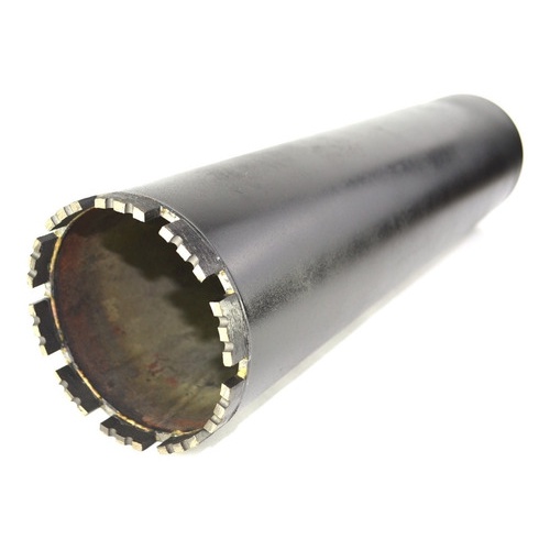 Serra Copo Diamantada (Broca / Coroa) para uso em Perfuratriz - 108mm X 370mm - Rosca 1.1/4