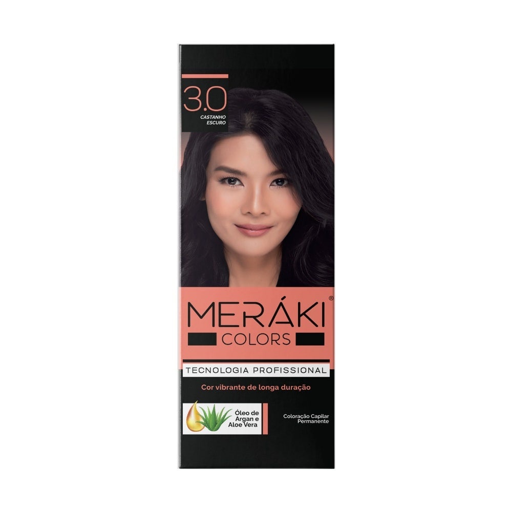 Kit Tintura Meráki Color Castanho Escuro 3.0 125gr - Beauty