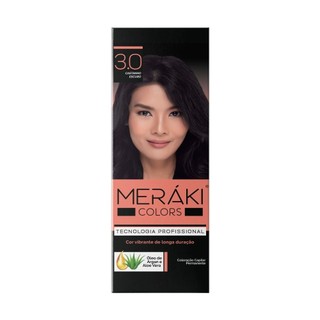 Kit Tintura Meráki Color Castanho Escuro 3.0 125gr em Oferta na Shopee