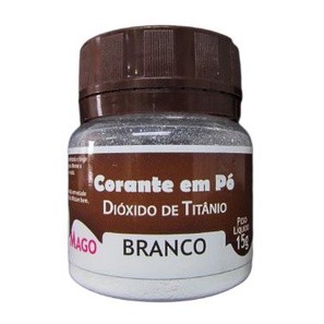 Corante em pó Dióxido de Titanio branco 15g Mago