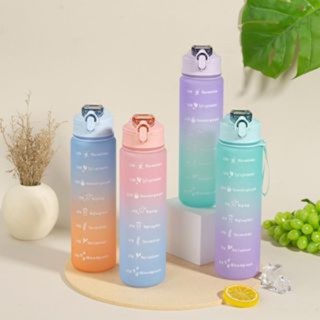 Garrafa De Água 700/800 ML Com Canudo Squeeze Academia Com Alça e Adesivos