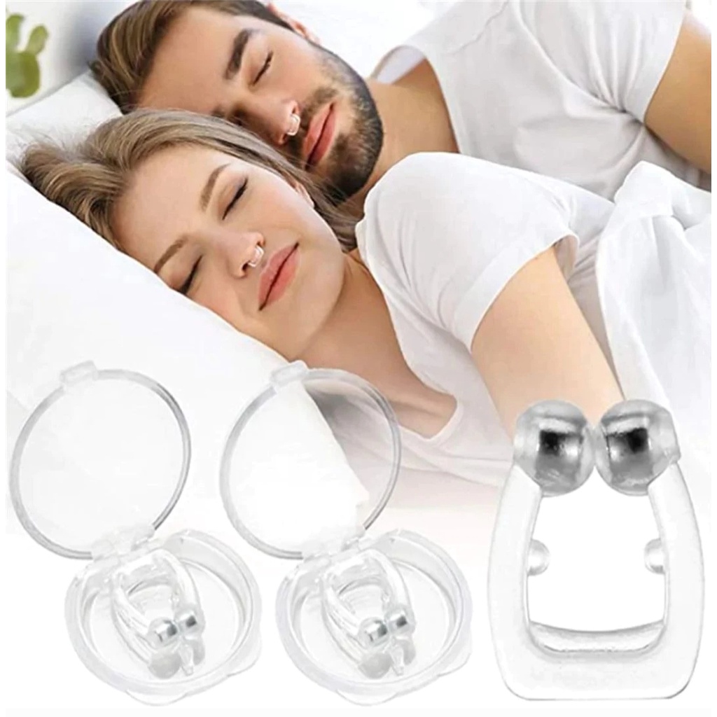 Kit 2 Clipe Nasal Anti Ronco e Apneia Dilatador Magnético