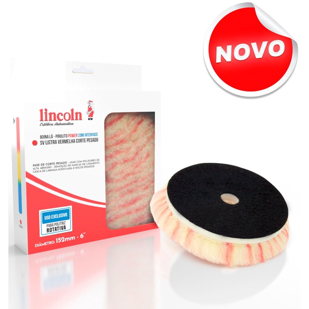 Boina Pirulito Corte Pesado C/ Interface Lincoln 6 Pol em Oferta na Shopee