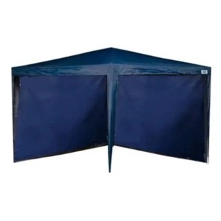 Kit 2 Paredes para Gazebo Azul tenda 3,0m x 1,85m Lateral 100% em polietileno com fixadores Chalesco