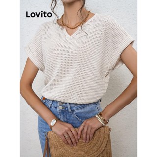 Lovito Camiseta Casual Lisa Para Mulheres LNL39024 (Damasco/Rosa Choque/Preto)