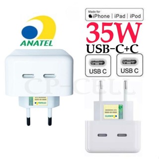 Fonte PD duplo 35W iPhone USB C＋C Carregamento Rápido