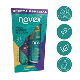 Kit Shampoo e Condicionador Meus Cachos Definido Vitay Novex