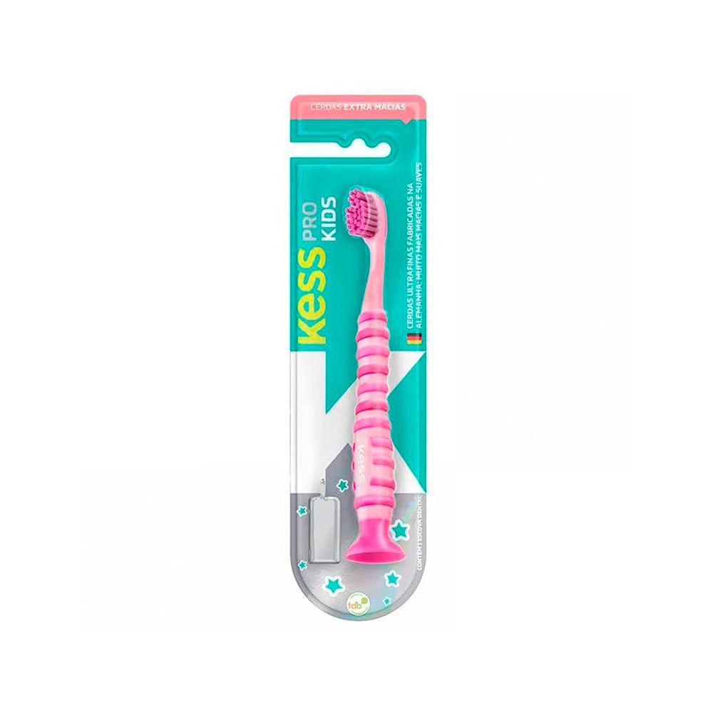 Escova Dental Kess Pro Kids Extra Macia Cores Sortidas em Oferta na Shopee