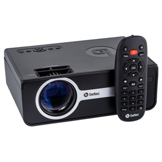 Mini Projetor Betec BT850 HD - Smart Wifi Roku - 2100 Lumens - 130 Polegadas