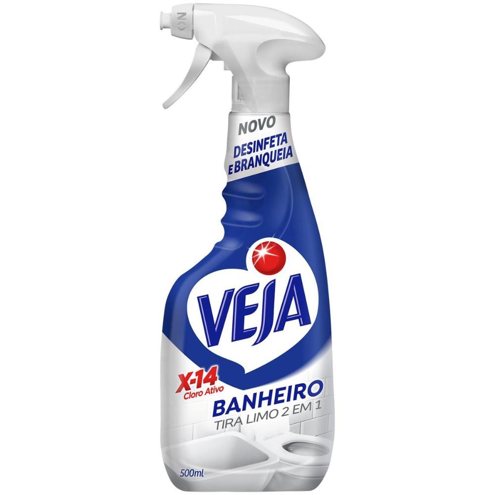 Desinfetante Banheiro Tira-Limo Veja X-14 Borrifador 500ml em Oferta na Shopee