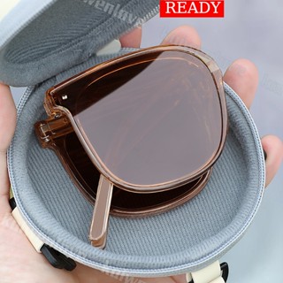 Óculos De Sol Prontos Para Mulheres Novos Dobráveis Fashion Glasses Portáteis Homens E Mesma Proteção UV A1A