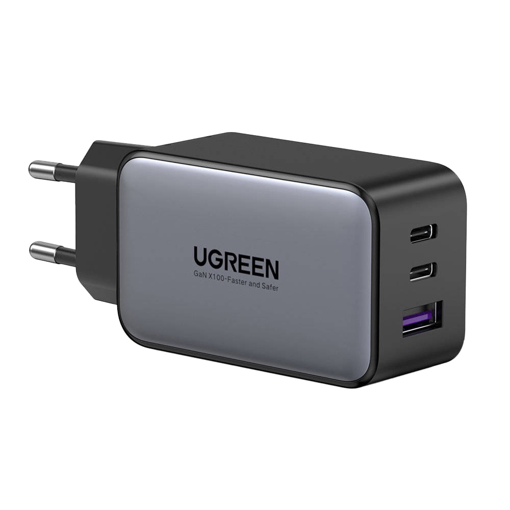 Carregador Ugreen 3 em 1 Gan X 65W Porta Usb C e Usb A