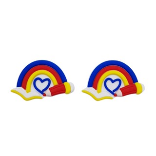 Aplique Emborrachado arco-íris caderno - 4 unidades
