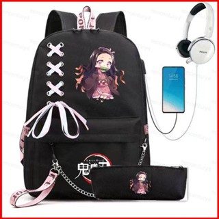 Mochila Doly Demon Slayer Para Mulheres Homens Estudantes De Grande Capacidade Impressão Personalidade Da Moda Sacos Multiuso