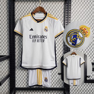 2023/24 Kit Infantil Madrid Team Shirt I Conjunto De Camisas De Futebol De Calções Uniformes Infantis Thai