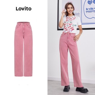 Lovito Jeans com Bolsos para Mulheres L58AD126 (Rosa)