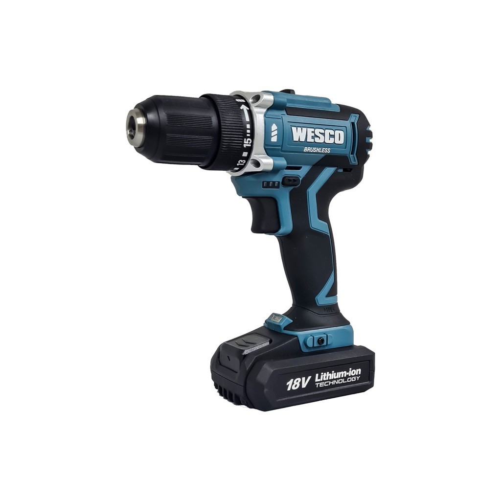 Parafusadeira / Furadeira WESCO 1/2" 13mm 18v Motor BRUSHLESS WS2324 + 01 bateria + carregador bivolt