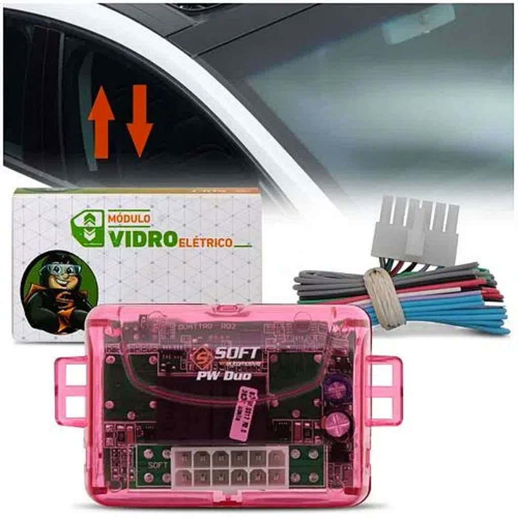 Módulo de Vidro Elétrico PW DUO Compatível c/ Alarmes Abertura Inteligente Botões Soft AA.26.0011