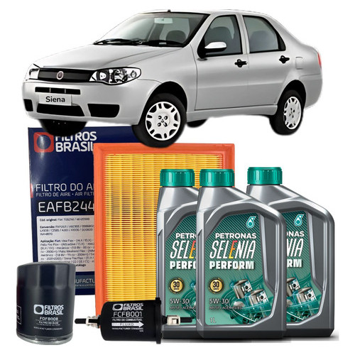 Kit Troca de Óleo e Filtros - Fiat Palio Economy / Siena / Strada 1.4 / Palio 1.0  Fire - 5W30 em Oferta na Shopee