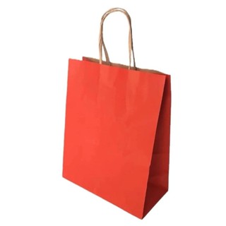 10 SACOLA  DE PAPEL VERMELHA 21,5X17,5X8,5 (LC) REF:5002 em Oferta na Shopee