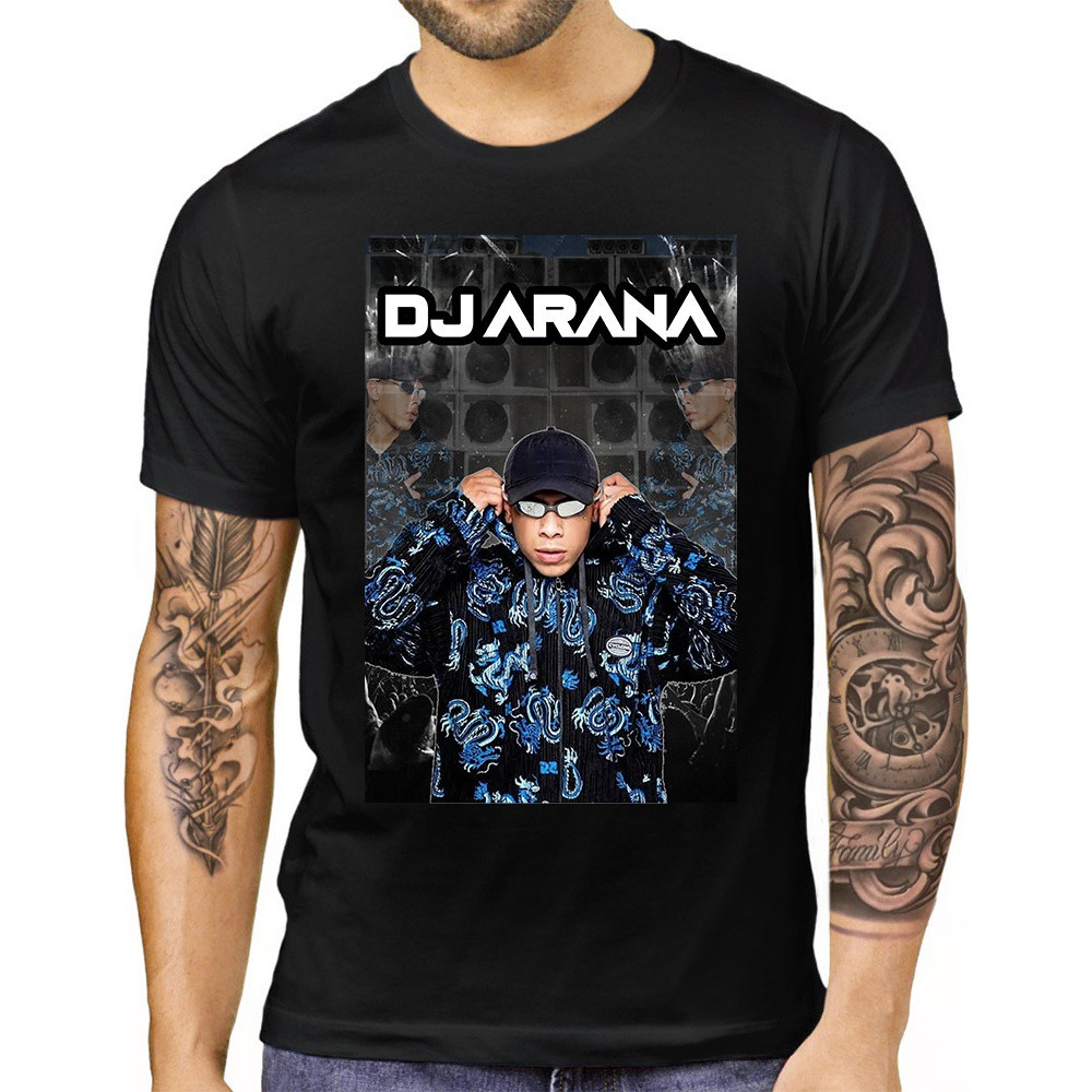 Dj Camiseta Arana Montagem Exclusiva 2000 Lançamento Algodão Blusa Camisa Unissex Feminino Masculino 100% Algodão