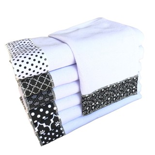 Pano De Prato Pé de Galinha Barradinho Minimalista 05 Unid em Oferta na Shopee