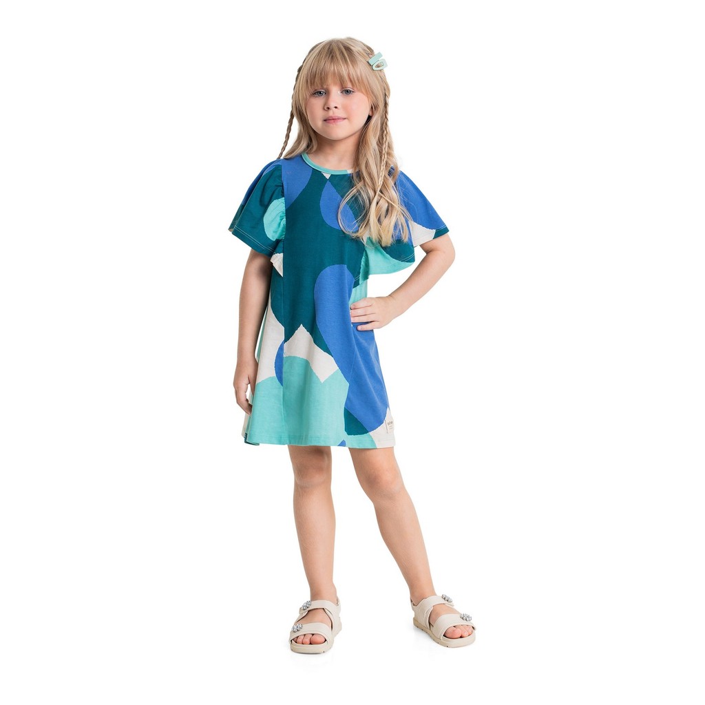 Vestido Infantil de Corações para Menina Quimby em Oferta na Shopee