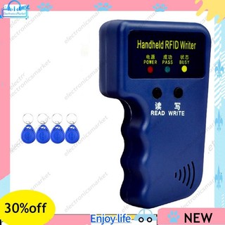 Leitor De Cartão RFID De 125Khz + 4 Chaveiros Kit Copiadora Escritor Duplicador Programador De Identificação Cópia EM430