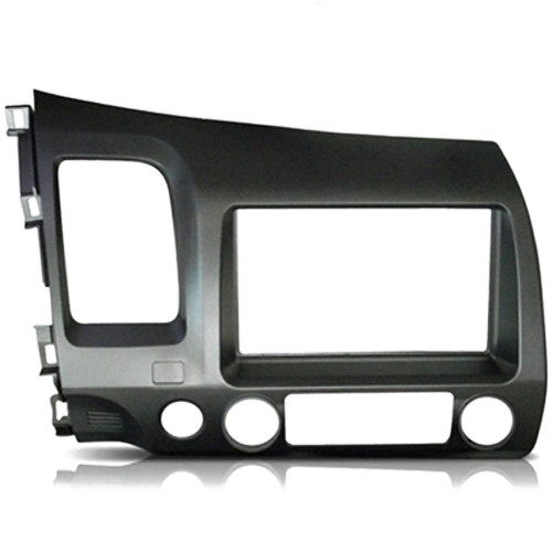 Moldura Painel Central 2 Din Mp5 Dvd New Civic 2006 à 2011 Grafite