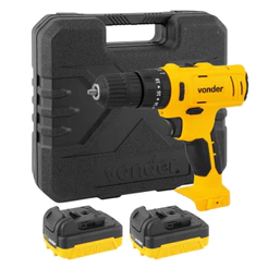 Parafusadeira Furadeira Com Impacto E Duas Baterias 12v Vonder