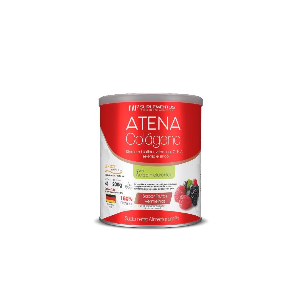 COLÁGENO ATENA VERISOL+ÁCIDO HIALURÔNICO SABOR FRUTAS VERMELHAS