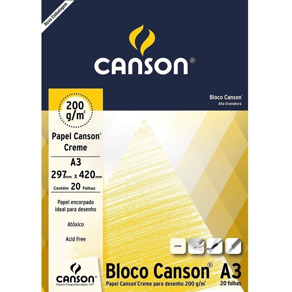 Bloco Desenho Branco 200g Canson
