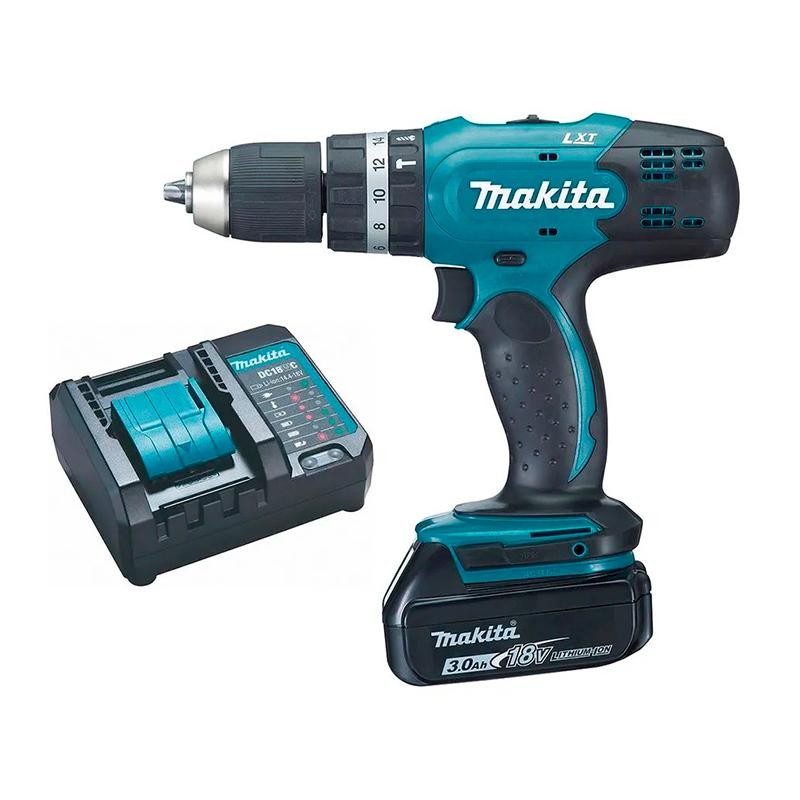 Parafusadeira /Furadeira 18 Velocidades Impacto Dhp453 Makita 1 Bateria em Oferta na Shopee