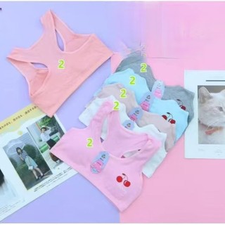 KIT 1-3 Sutiã Top De Dupla Camada Para Adolescentes/Meninas De 8-14/ em Oferta na Shopee