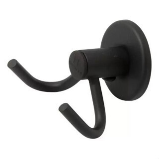 Porta Toalha Inox Duplo - Cabideiro Duplo - Cabide Preto