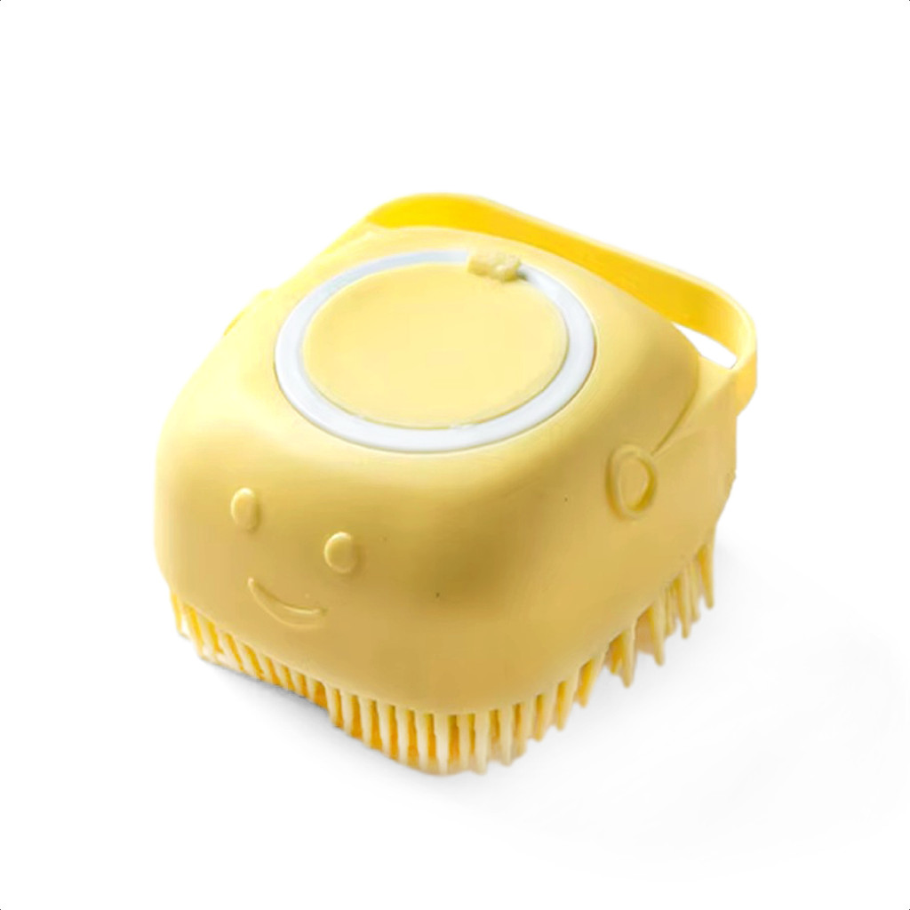 Esponja Com Dispenser De Silicone 80 ml Banho Sabonete Líquido Shampoo Para Adulto Bebê Pet