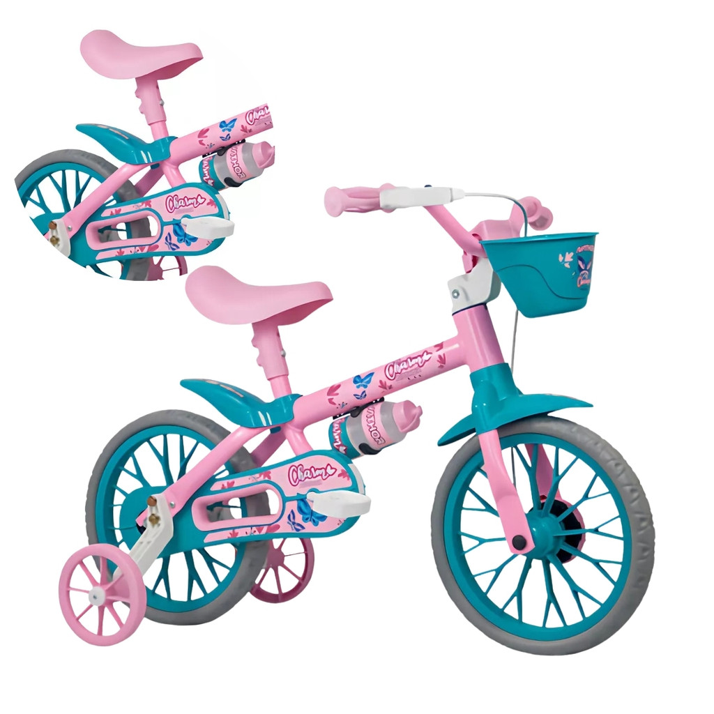 Bicicleta Infantil Aro 12 Nathor Charm Rosa Menina 1-4 Anos em Oferta na Shopee
